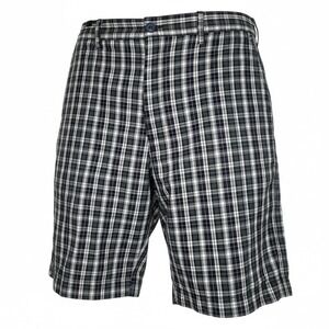 Tommy Hilfiger Tartan Plaid Shorts Mens 42 Navy Green Red Flat Front Golf Preppy
